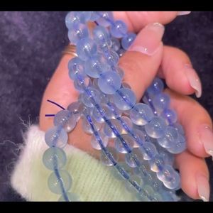 High quality aquamarine beaded bracelet 8mm